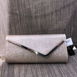 Gold glittered clutch